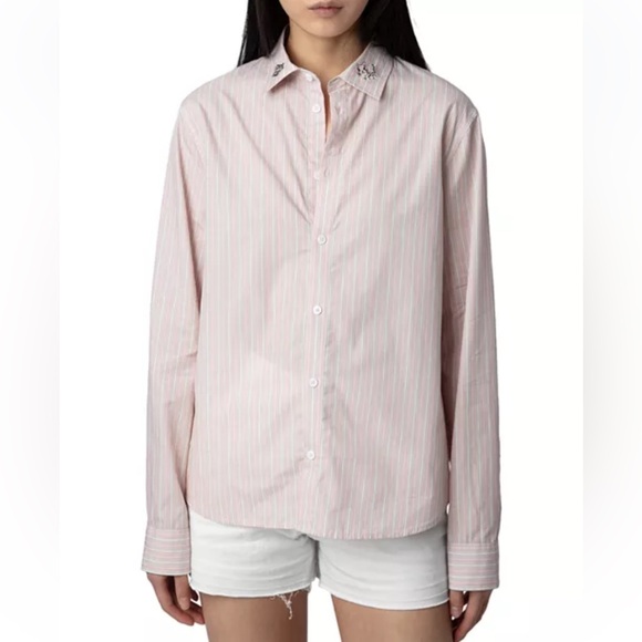 Zadig & Voltaire Other - Zadig & Voltaire Sydna Raye Cool Cat Cotton Shirt NET's Tags Sz S Girlhood Core